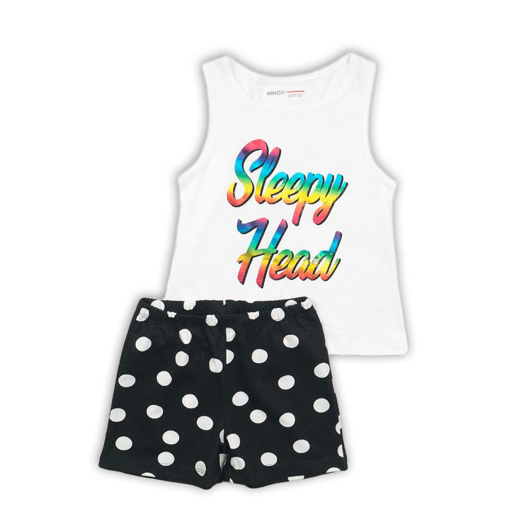 Picture of PYJA36 GIRLS TWO PIECE COTTON SLEEVELESS PYJAMA WITH SHORTS